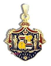 14 Karat Gold Fully Enameled Hawaiian Coat of Arms - Trademark Jewelers