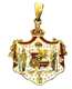 HCE-5 14 Karat Gold Royal Hawaiian Coat of Arms Pendant - Trademark Jewelers