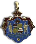 14 Karat Gold Fully Enameled Hawaiian Coat of Arms - Hawaiian Jewelry