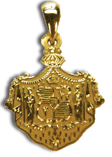 14 Karat Gold Hawaiian Coat of Arms Pendant - Trademark Jewelers