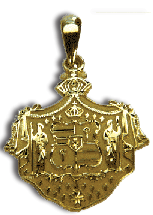 14 Karat Gold Yellow Hawaiian Coat of Arms Pendant - Trademark Jewelers