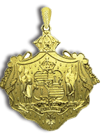 14 Karat Gold Hawaiian Coat of Arms Pendant - Trademark Jewelers
