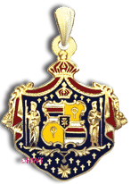 14 Karat Gold Royal Hawaiian Coat of Arms Pendant- Trademark Jewelers