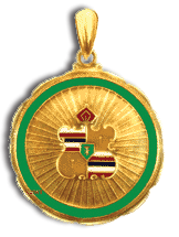 14 Karat Gold Royal Hawaiian Seal Round Pendant - Trademark Jewelers