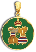 14 Karat Gold Royal Hawaiian Seal Scalloped Pendant - Trademark Jewelers