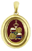 SFXS-5 14 Karat Gold Royal Hawaiian Seal Oval Pendant - Trademark Jewelers