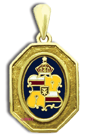 14 Karat Gold Royal Hawaiian Seal Octagon Pendant - Trademark Jewelers