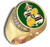 Gents 14 Karat Gold Diamond Royal Hawaiian Seal Ring - Trademark Jewelers