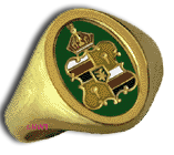 Gents - Ladies 14 Karat Gold Oval Royal Hawaiian Seal Ring - Trademark Jewelers