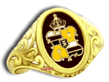 Ladies 14 Karat Gold Open Filigree Oval Royal Hawaiian Seal Ring - Trademark Jewelers