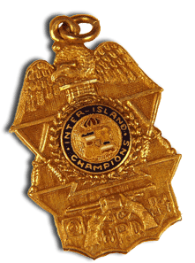 14 Karat Gold Honolulu Pistol Club, Cap Shield Collector Medallion - Trademark Jewelers