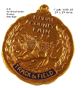 Kauai County Fair Track and Field Medallion - Trademark Jewelers