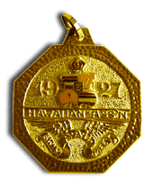 14 Karat Gold or Sterling Silver with 14 Karat Gold Seal A. A. U. Hawaiian Association Swim Meet Medallion - Trademark Jewelers