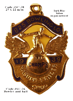 14 Karat Gold Bowling League 1939 Champs - Trademark Jewelers