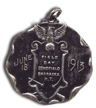 14 Karat Gold - or - S/S with Oxidized Finish Field Day 1913 Schofield Barracks Medallion - Trademark Jewelers