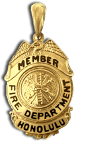 14 Karat Gold "Original" Fire Department Pendant - Trademark Jewelers