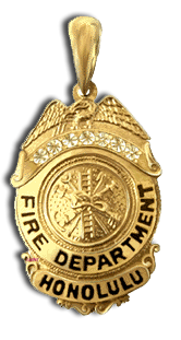 14 Karat Gold "Original" Fire Department Pendant - Trademark Jewelers