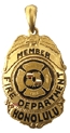 14 Karat Gold Honolulu Fire Department Pendant - Trademark Jewelers