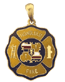14 Karat Gold Large Patch Fire Department Pendant - Trademark Jewelers