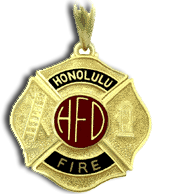 14 Karat Gold Honolulu Fire Department Pendant - Trademark Jewelers