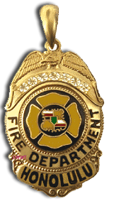 14 Karat Gold "Keiki" Honolulu Fire Department Pendant - Trademark Jewelers