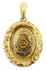 14 Karat Gold Fire Department Shield Oval Pendant - Trademark Jewelers