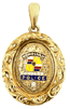 HPF-5 14 Karat Gold Shield Oval Pendant - Trademark Jewelers