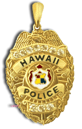 14 Karat Gold "Keiki" Hawaii Police Department Pendant - Trademark Jewelers