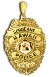 14 Karat Gold "Regular" Hawaii Police Department Pendant - Trademark Jewelers