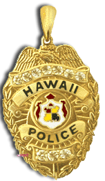 14 Karat Gold "Regular" Hawaii Police Department Pendant - Trademark Jewelers