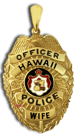 14 Karat Gold "Large" Hawaii Police Department Pendant - Trademark Jewelers