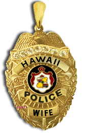 14 Karat Gold "Large" Hawaii Police Department Pendant - Trademark Jewelers