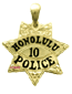 HPP-Star 14 Karat Gold Honolulu Police Department Pendant - Trademark Jewelers