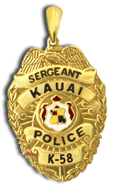 14 Karat Gold "Keiki" Kauai Police Department Pendant - Trademark Jewelers