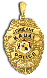 14 Karat Gold "Keiki" Kauai Police Department Pendant - Trademark Jewelers