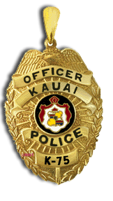 14 Karat Gold "Regular" Kauai Police Department Pendant - Trademark Jewelers