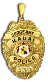 14 Karat Gold "Regular" Kauai Police Department Pendant - Trademark Jewelers