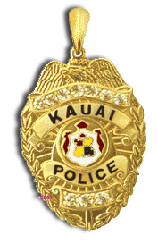 14 Karat Gold "Regular" Kauai Police Department Pendant - Trademark Jewelers