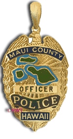14 Karat Gold "Keiki" Maui Police Department Pendant - Trademark Jewelers