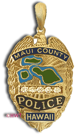 14 Karat Gold "Keiki" Maui Police Department Pendant - Trademark Jewelers