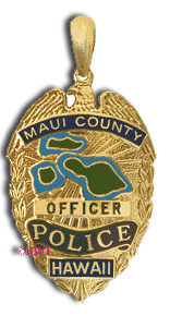 14 Karat Gold "Regular" Maui Police Department Pendant - Trademark Jewelers