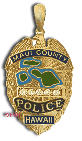 14 Karat Gold "Regular" Maui Police Department Pendant - Trademark Jewelers