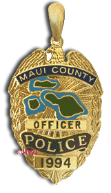 14 Karat Gold "Large" Maui Police Department Pendant - Trademark Jewelers