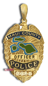 14 Karat Gold "Large" Maui Police Department Pendant - Trademark Jewelers