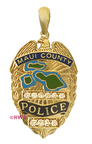 14 Karat Gold "Large" Maui Police Department Pendant - Trademark Jewelers