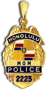 14 Karat Gold "Original" Honolulu Police Shield Pendant - Trademark Jewelers