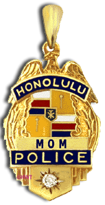 14 Karat Gold "Original" Honolulu Police Shield Pendant - Trademark Jewelers
