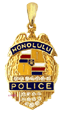 OPP3 14 Karat Gold "Original" Police Shield Pendant - Trademark Jewelers