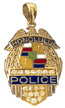 OPP4 14 Karat Gold "Regular" Honolulu Police Shield Pendant - Trademark Jewelers