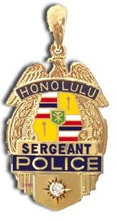 14 Karat Gold "New" Honolulu Police Shield Pendant - Trademark Jewelers